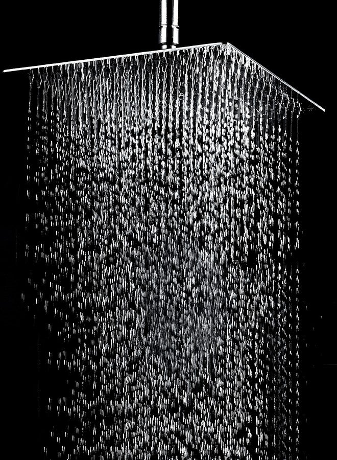 CARNIVAL Heavy Duty Ultra Slim Square 8x8 Overhead Shower | Stainless Steel 304 Rainfall Shower Head For Bathroom | Adjustable Angles With Premuim Chrome Finish WIthout Arm (8x8) - Image 5